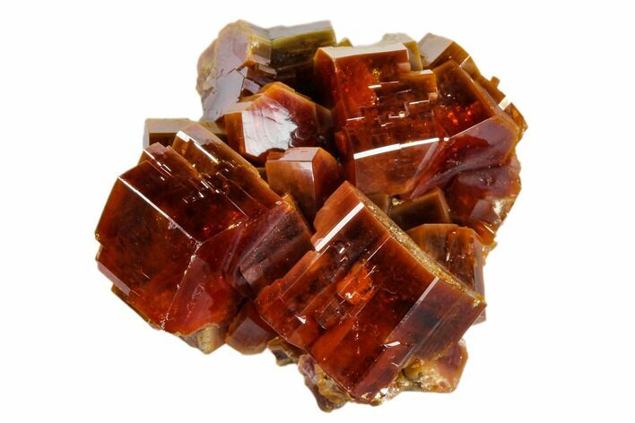 Large, Red & Tan Vanadinite Crystal Cluster - Morocco #116759